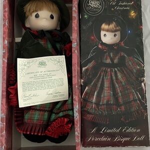 Precious Moments ENESCO Bisque Doll May You Have An Old Fashioned Christmas